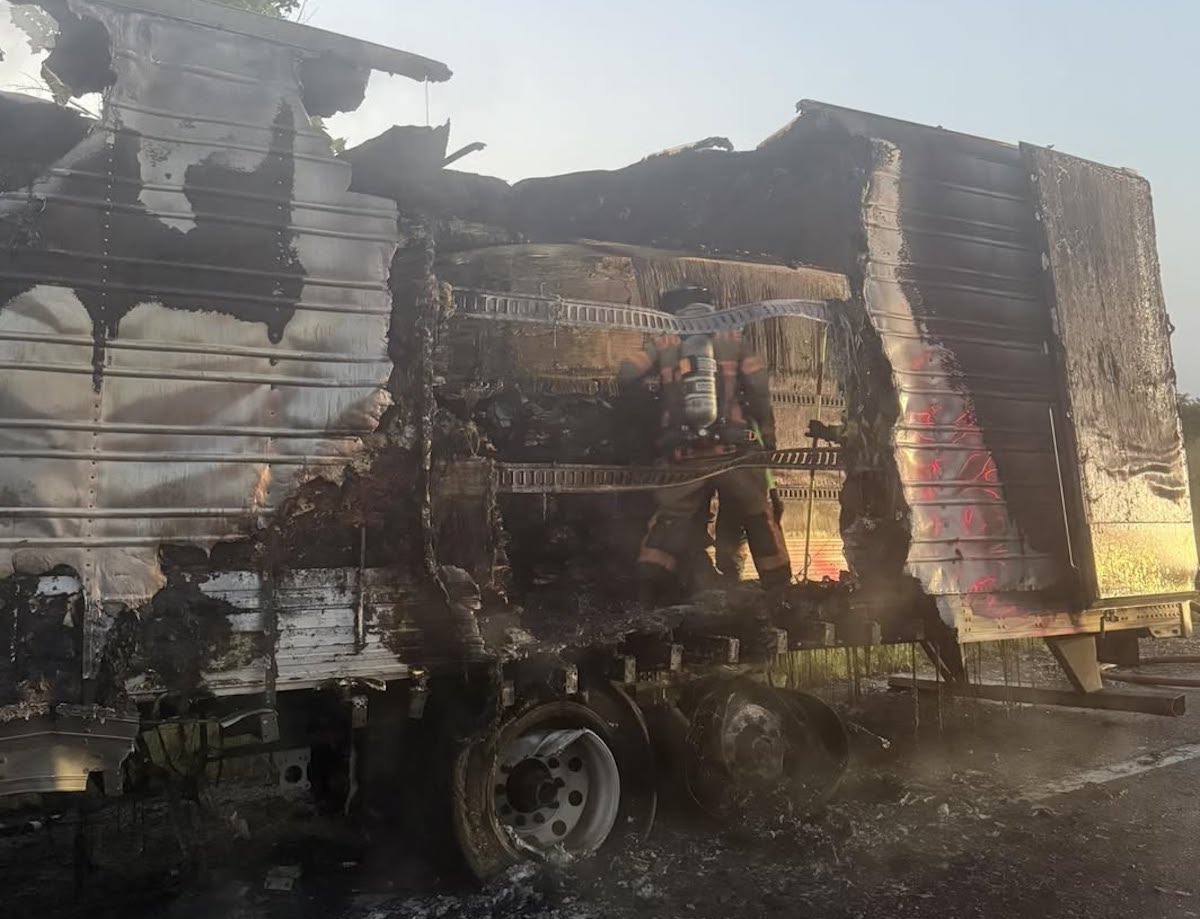 40,000 pounds of ribeye steak “total loss” after semi truck fire