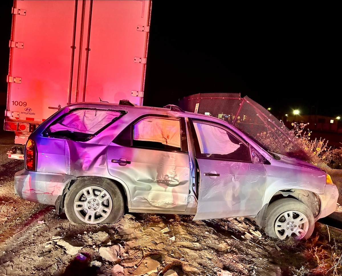 Motorist freed himself from impalement after crashing into back of semi truck 