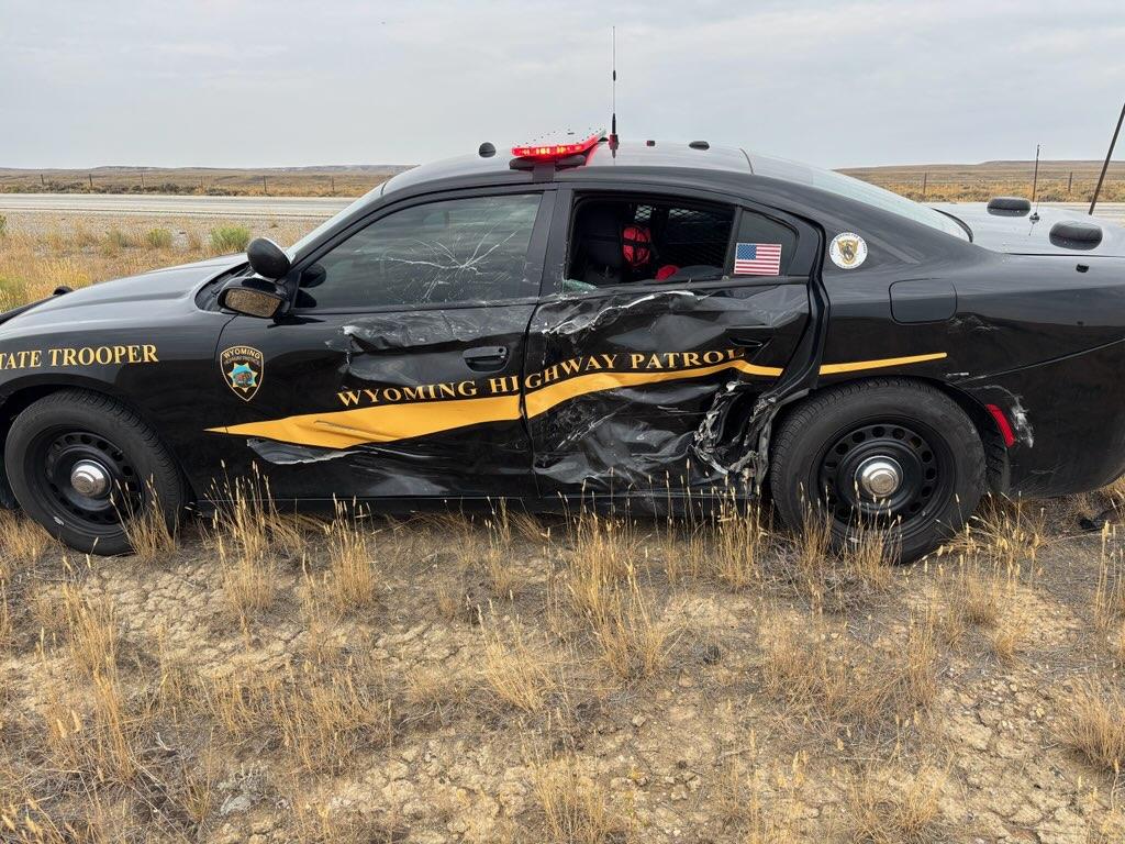 Wyoming Highway Patrol tells drivers to yield to emergency vehicles following trooper’s crash with big rig on I-80