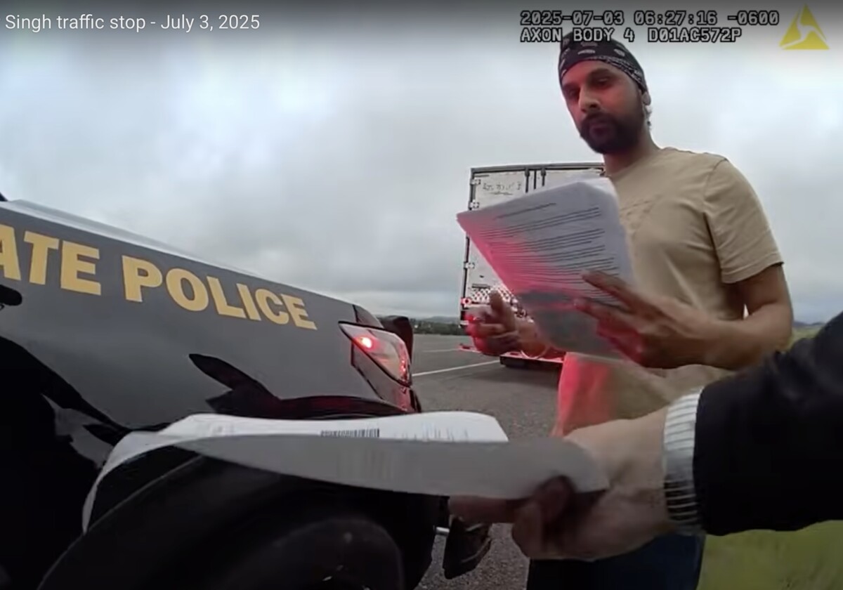 New Mexico releases body cam video of Harjinder Singh traffic stop to show ‘no communication issues’ with trooper