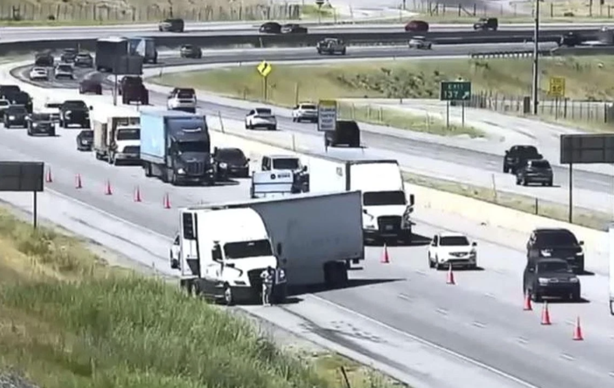 Semi truck rolls backwards into oncoming I-80 traffic