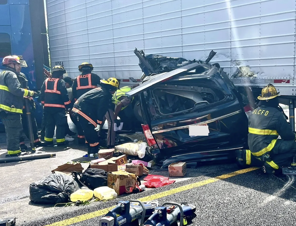 Three dead after colliding with semi truck attempting an illegal u-turn