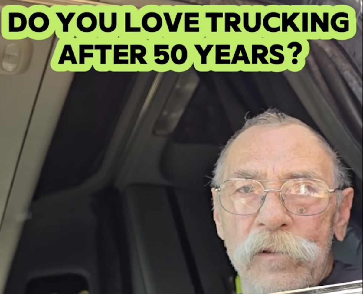 Trucker of 50 years has a few positive words of wisdom for anyone who asks