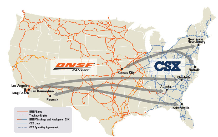 BNSF and CSX launch Phoenix to Atlanta service ‘aiming to convert OTR freight to rail’