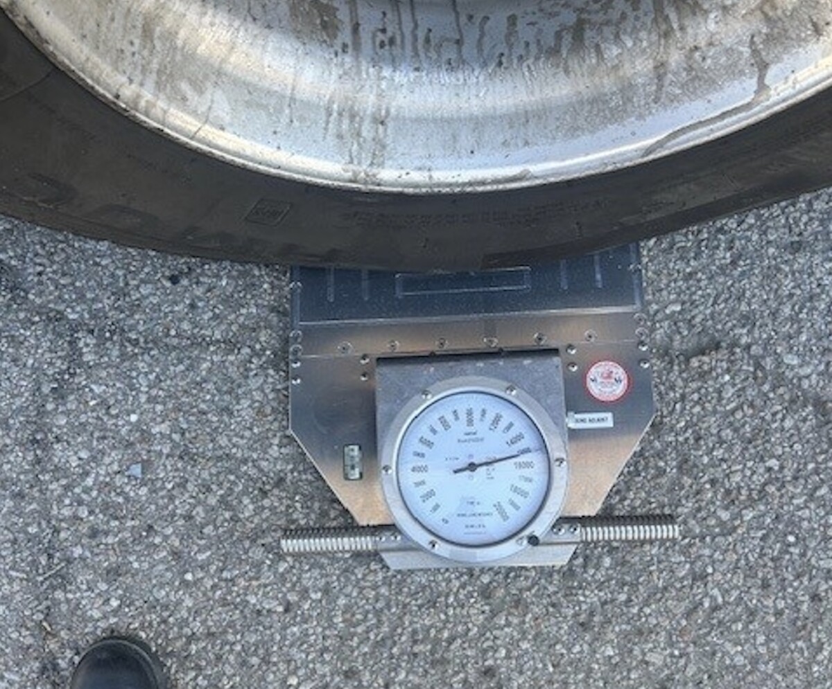 Truck taken off the road for bad tires, 11K pound overweight violation