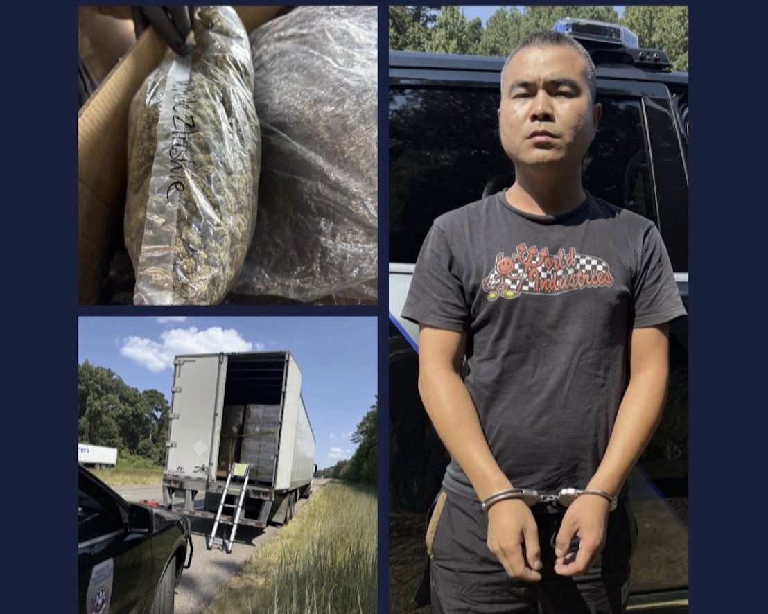 Semi truck inspection in Mississippi uncovers over 1,000 pounds of marijuana