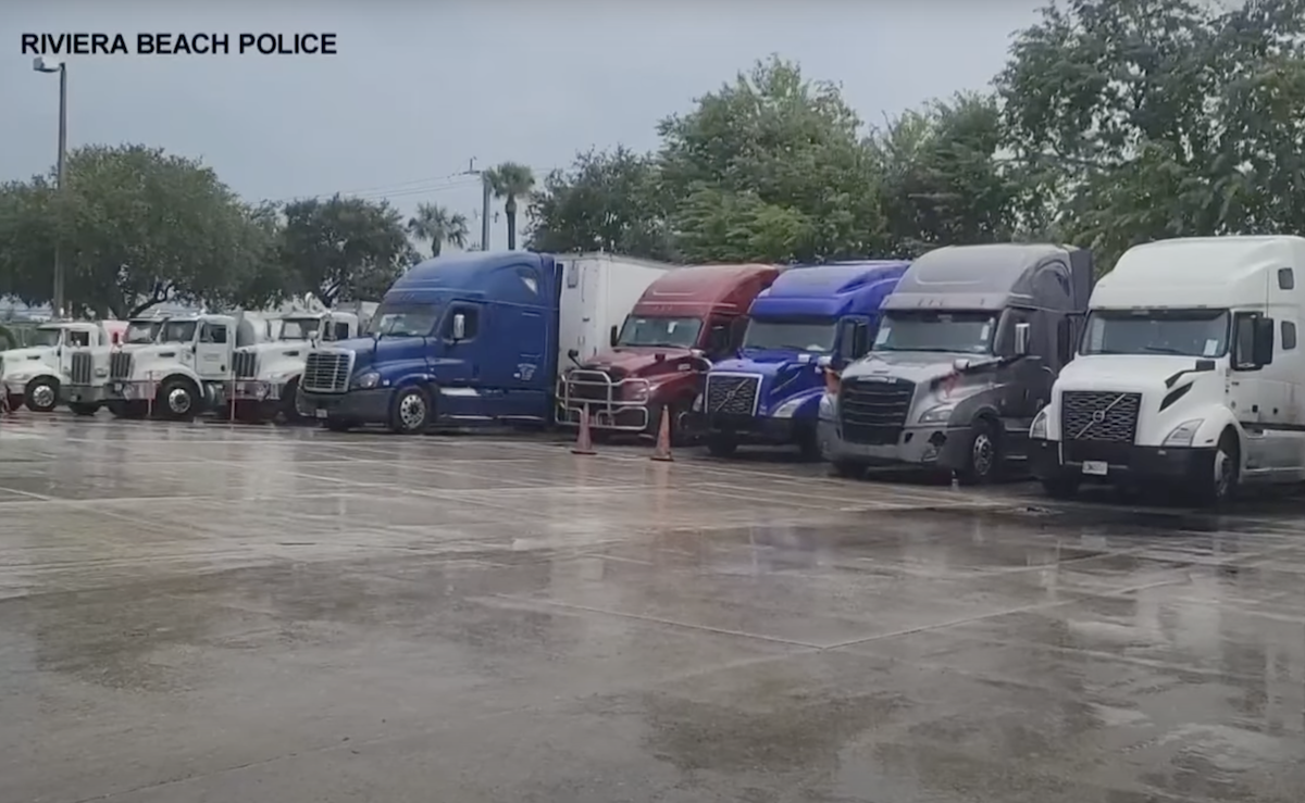 Truck driving parents charged with abuse after leaving 3 kids in a rig parked at the fuel island for 3 hours
