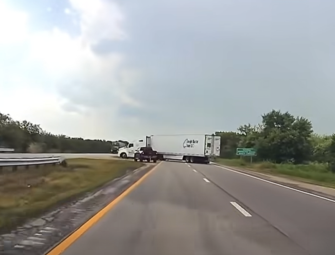 Dash cam captures semi truck u-turn eerily similar to fatal one in Florida