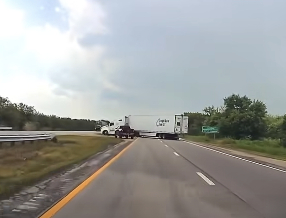 Dash cam captures semi truck u-turn eerily similar to fatal one in Florida