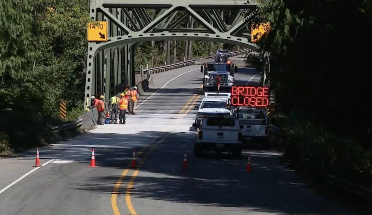 White River Bridge damaged by semi truck opening weeks ahead of schedule