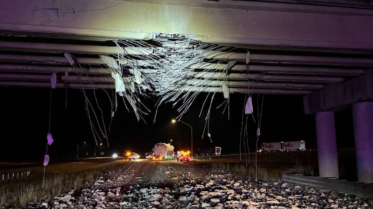 Repair of I-90 Bullfrog overpass damage by oversize load expected to take months