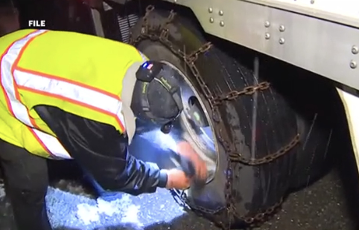 CSP announces commercial vehicle chain check along I-70 on Thursday