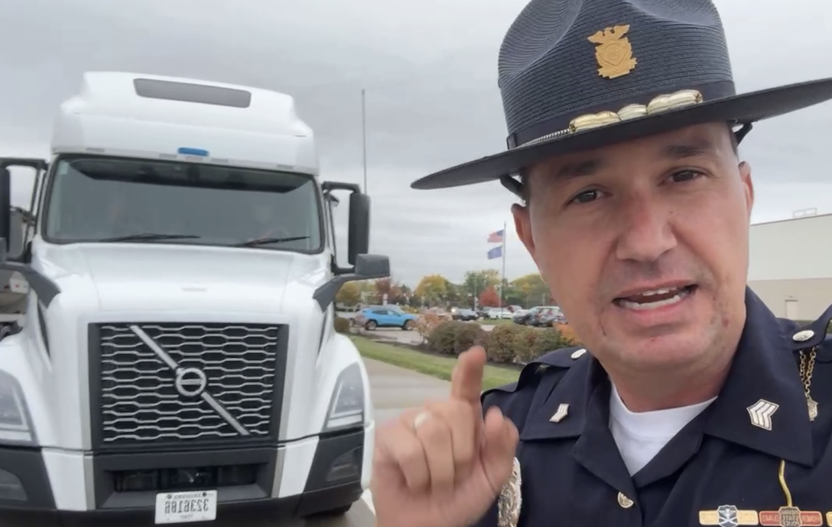 Indiana State Police are targeting aggressive motorists from semi trucks today