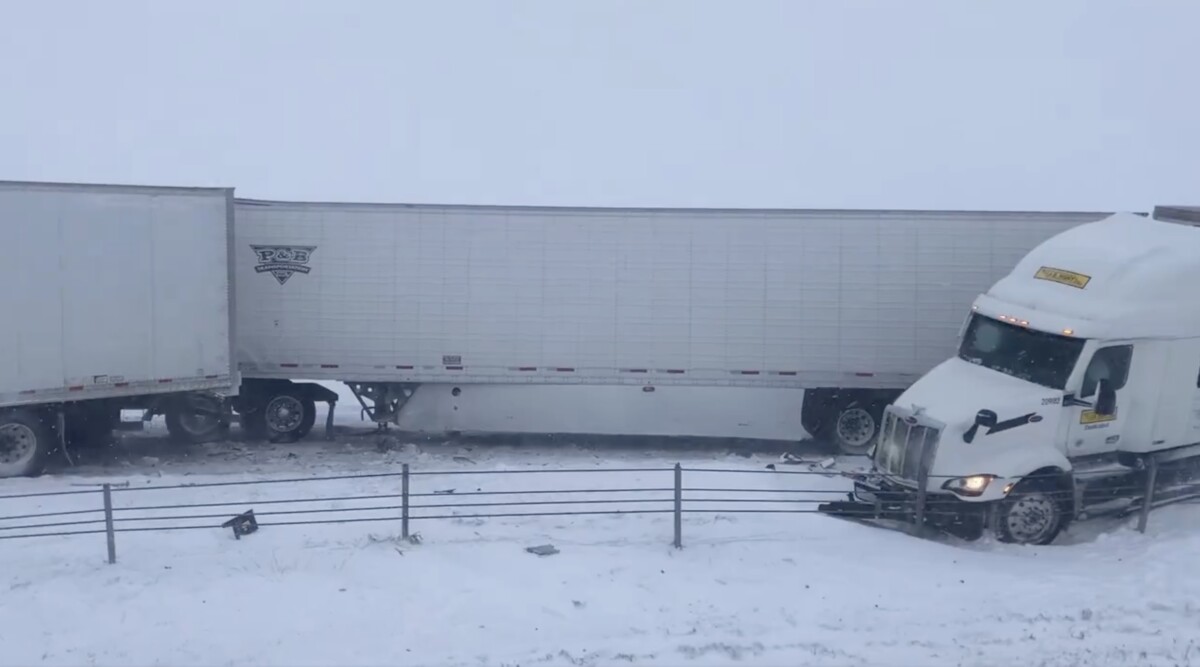 Video shows ‘several semis piled up’ on I-94 in Minnesota