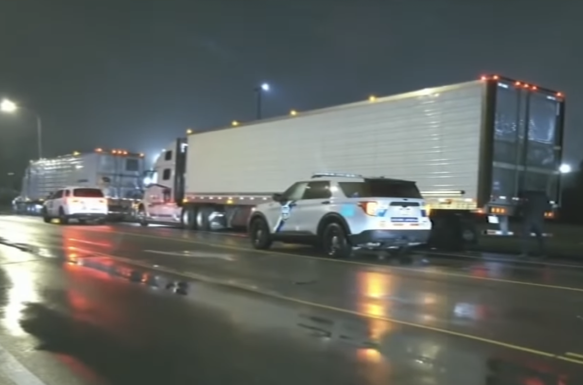 Trucker chases off 10+ masked thieves with a bat during attempted meat heist