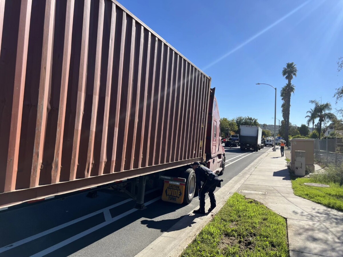45% of inspected commercial vehicles taken out-of-service at California checkpoint