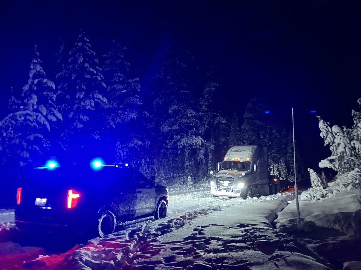 Truck driver spent Christmas Eve stuck in a snowstorm after ignoring signs, following GPS, California troopers say
