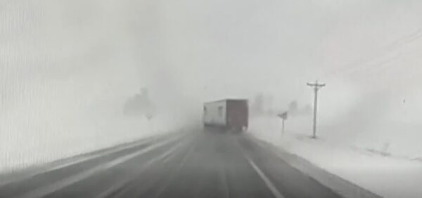 Iowa sheriff shares video of semi truck driver battling slick roads and powerful winds