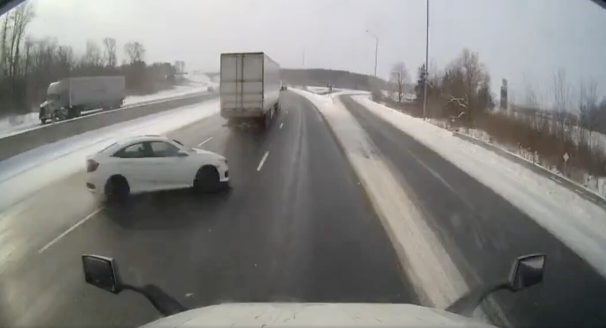 Police say trucker’s dash cam crash video ‘not meant to shock you’ but to show dangers of winter driving