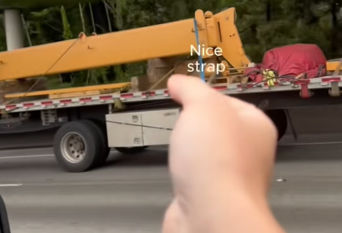 Couple of dudes get SO hype over rating truckers’ loads on I-5