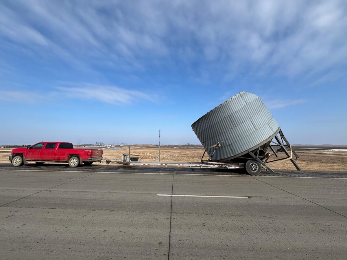 North Dakota troopers issue reminder about permits after pickup’s bin haul goes awry