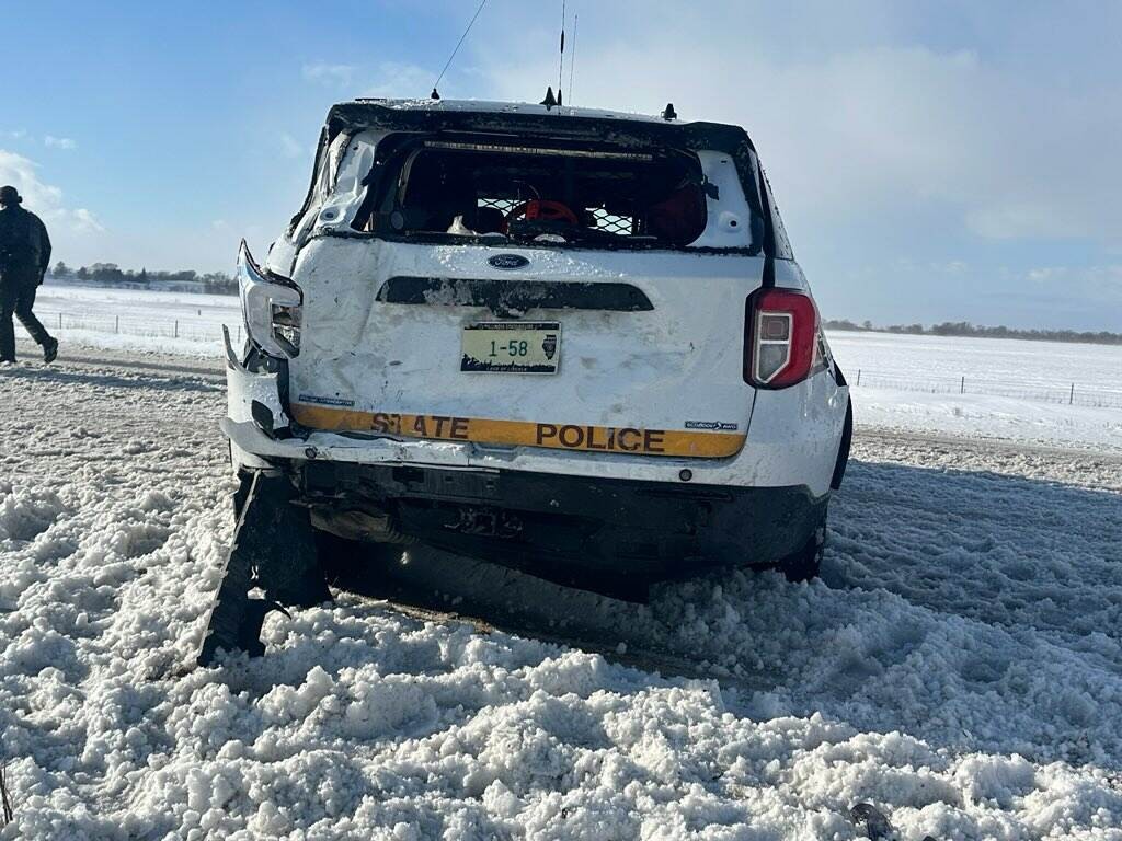 Four Illinois State Police cruisers struck in twelve hours, including semi truck rear-end crash