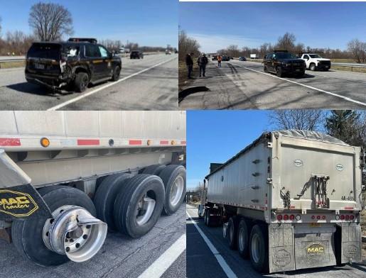 Truck driver charged after hit-and-run on police cruiser on New York State Thruway, troopers say