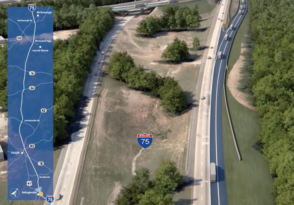 Georgia DOT advances plan to build truck-only lanes along 41 miles of I-75