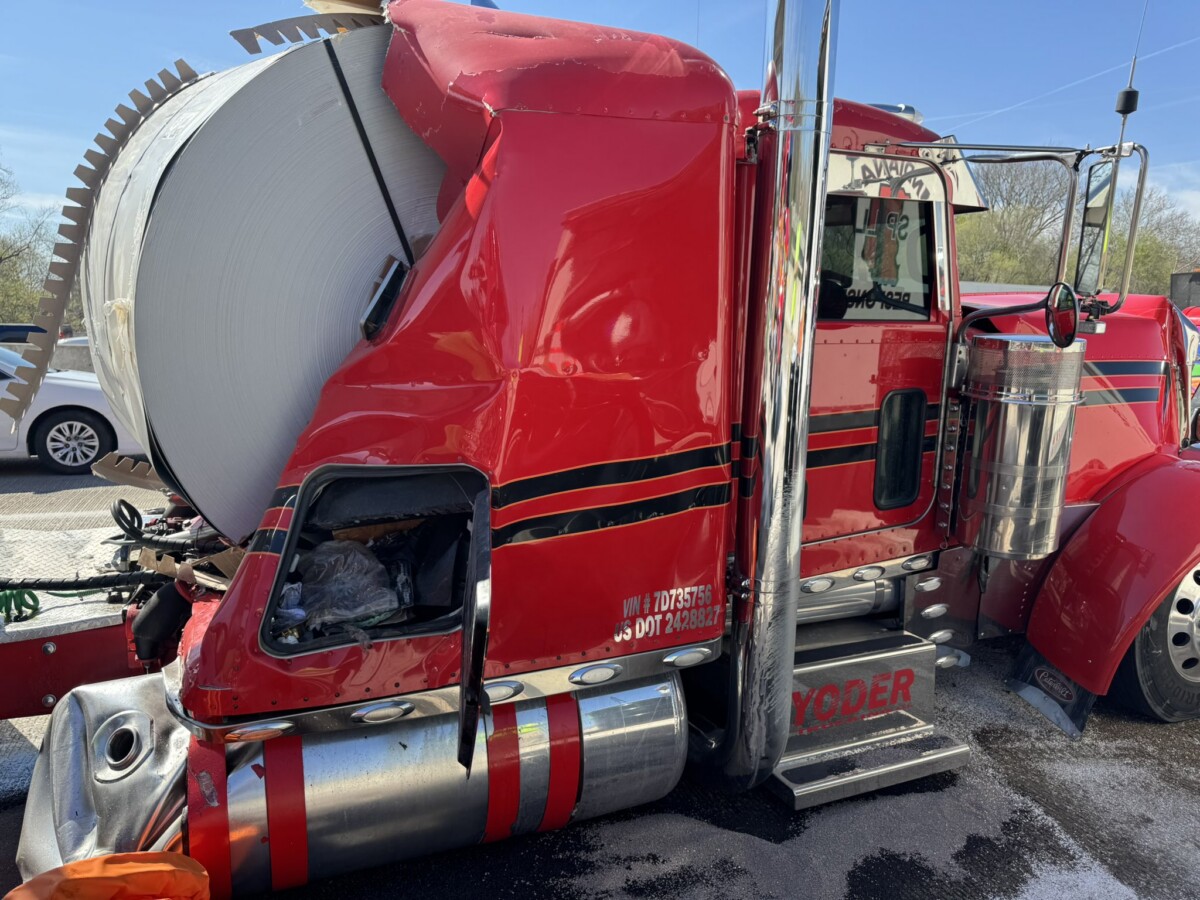 Truck driver survives after coil crushes semi truck cab in Indianapolis