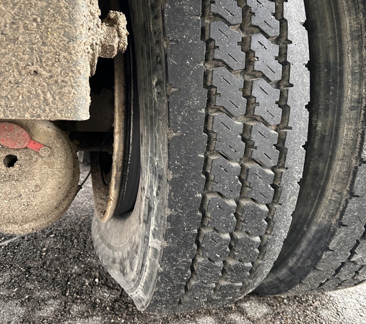 Trash hauler truck out-of-service for five inoperable brakes and four flat tires, Indiana troopers say