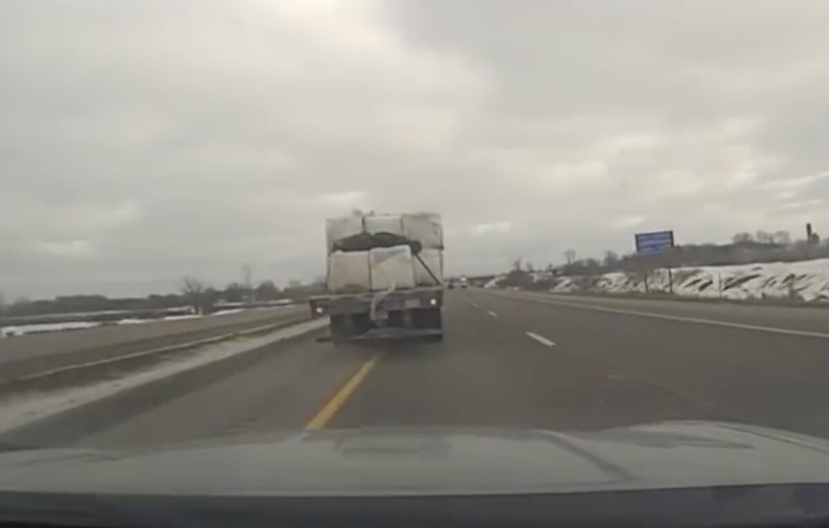 Ohio troopers share video of truck driver swerving ‘berm to berm’ on I-80 before arrest for impaired driving