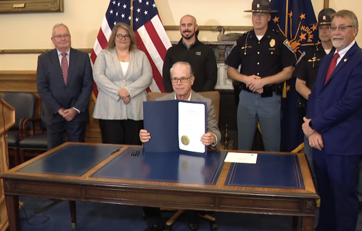 Indiana Governor holds ceremonial signing for bill that revoked nearly 1,800 non-domiciled CDLs earlier this month