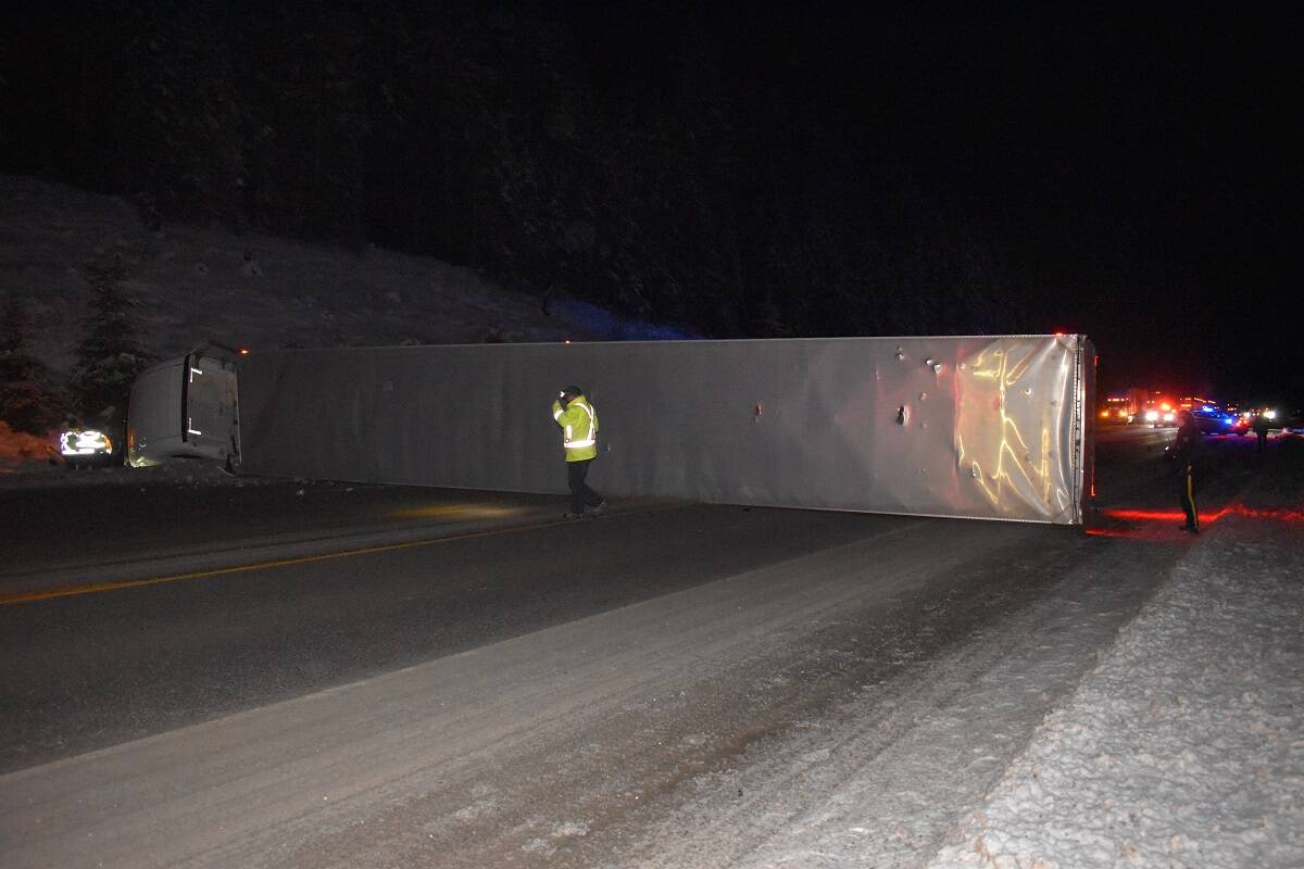 Semi truck ‘launched in the air’ off tow truck in video shared by Canadian police as a reminder to Move Over