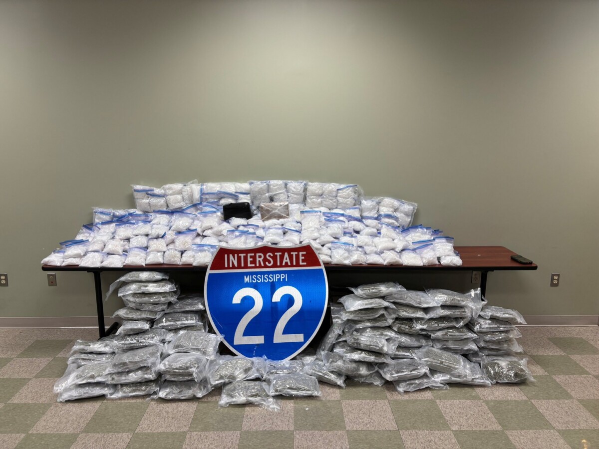 ‘Routine’ commercial vehicle inspection on I-22 uncovers hundreds of pounds of meth, pot, and cocaine, Mississippi DPS says