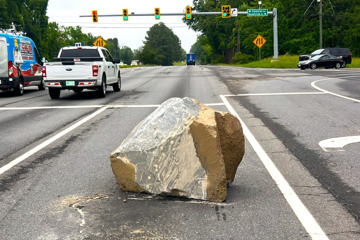 Citations and fines issued after dump truck loses ‘very large boulder’ on Virginia roadway