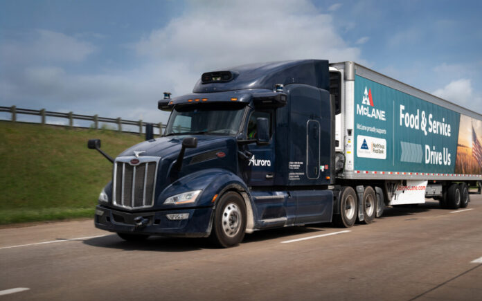 Aurora image of McLane driverless truck