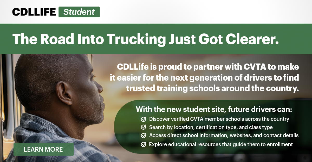 CDLLife Partners with Commercial Vehicle Training Association to Support the Next Generation of Truck Drivers