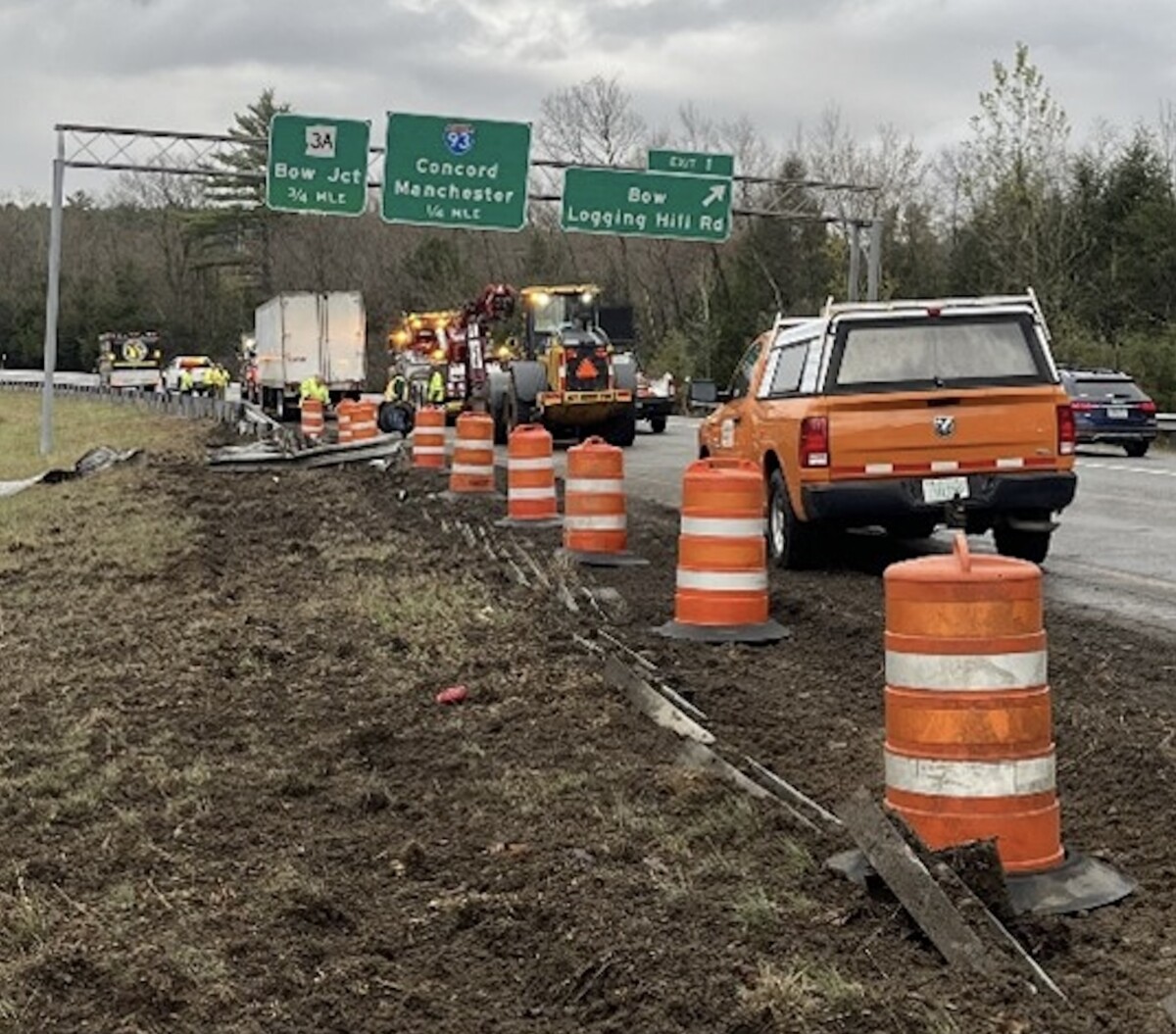 Truck driver charged with DUI and more after taking out 200 feet of guardrail, New Hampshire troopers say