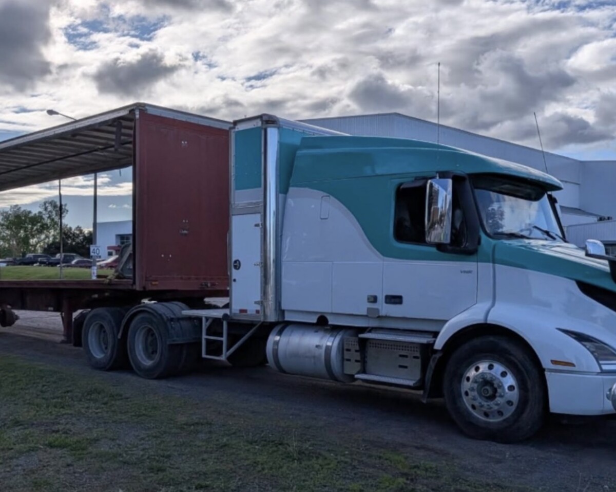 Police stop semi trailer headed to scrap yard for missing 10 wheels