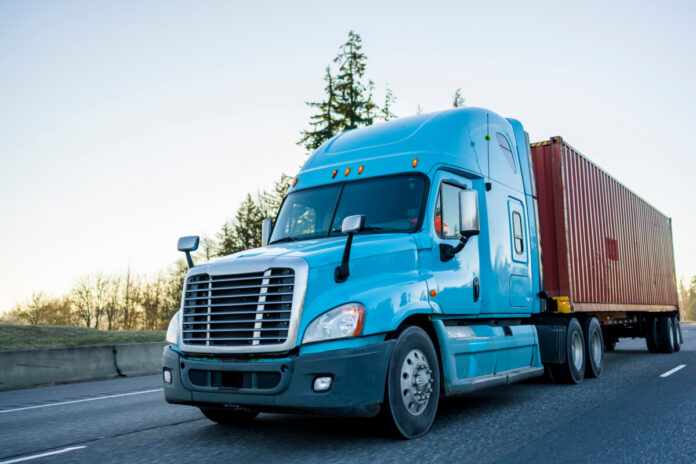 Shipping Container on Truck
