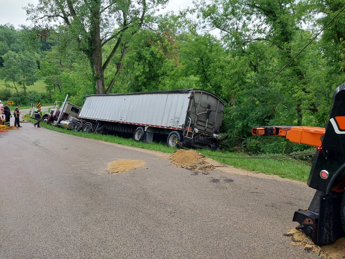 Wisconsin Sheriff calls out trucker for poor route selection after crashing into ditch on non-restricted rural road
