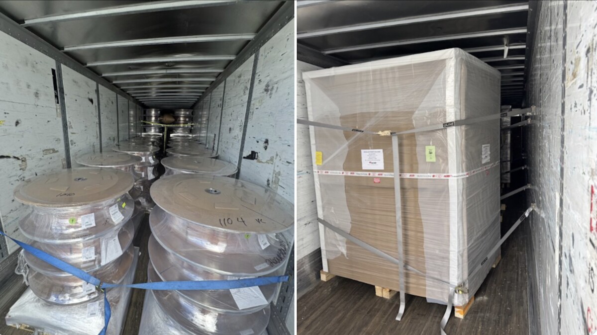 $1.3 million in goods recovered from two stolen semi trailers in Illinois truck yard