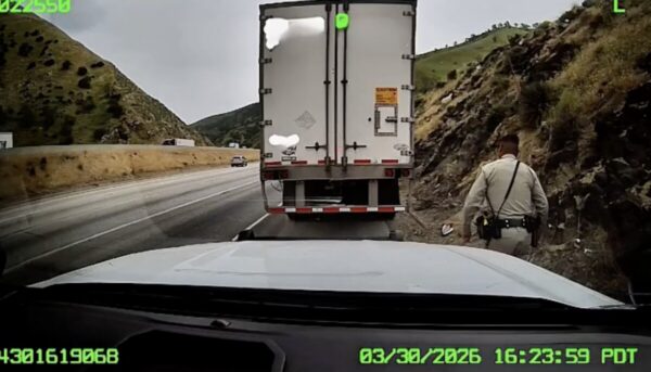 CHP shares video of big rig traffic stop to remind truckers to keep right CHP shares video of big rig traffic stop to remind truckers to keep right