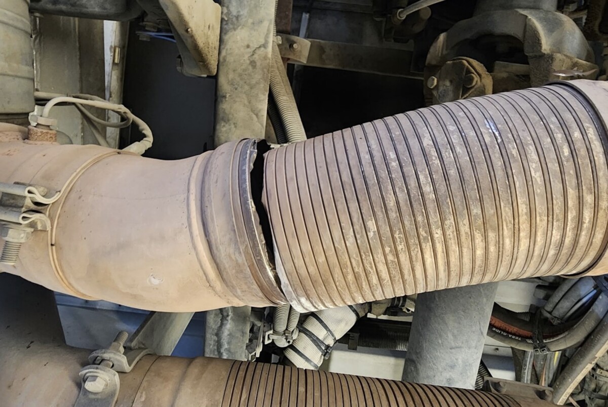CHP inspectors catch dangerous exhaust leak below semi truck’s sleeper berth