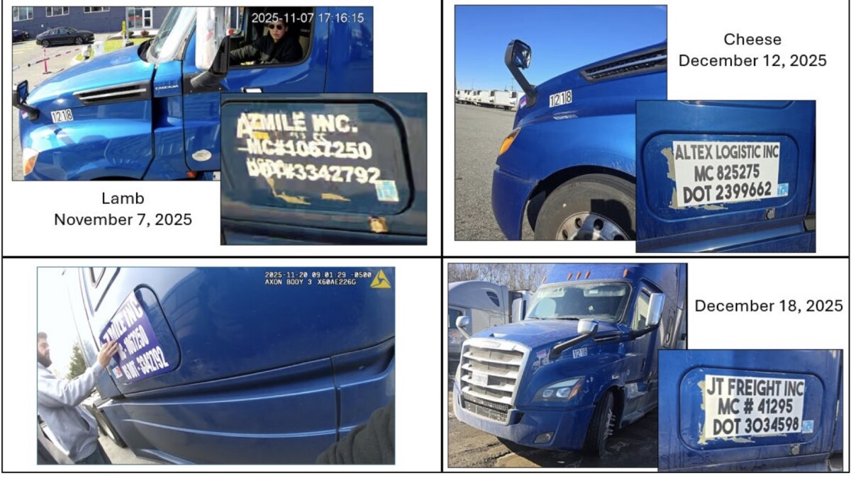 Eight accused of impersonating legitimate trucking companies, using forged placards to steal $5 million in goods