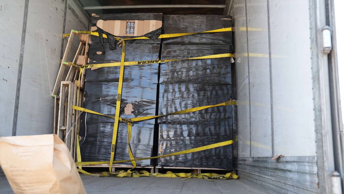RCMP image of seized contraband tobacco