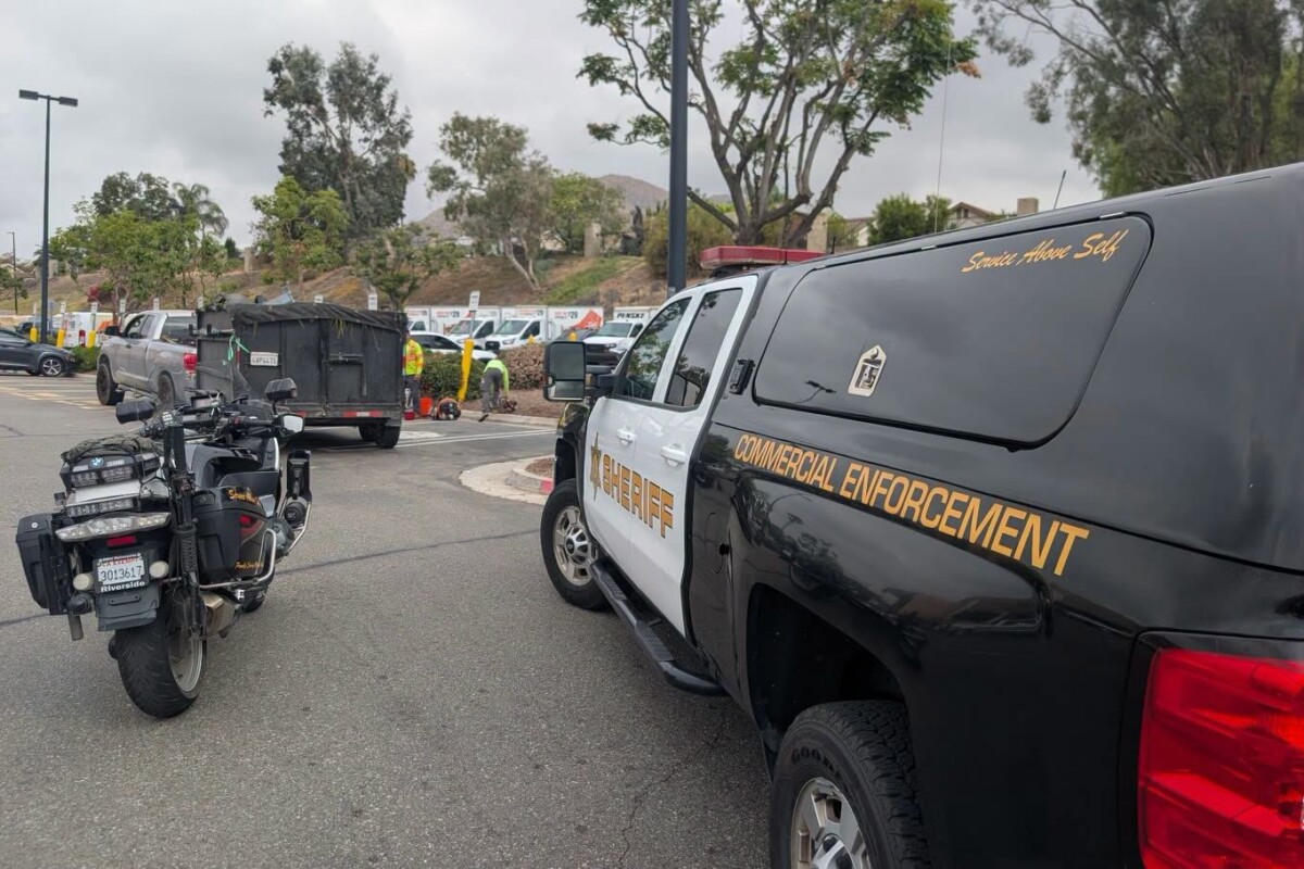 California cops say pickup with trailer was 2,000 pounds overweight, driver had no license
