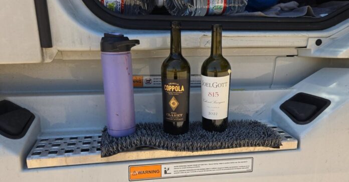 AZDPS image of seized wine bottles from semi truck