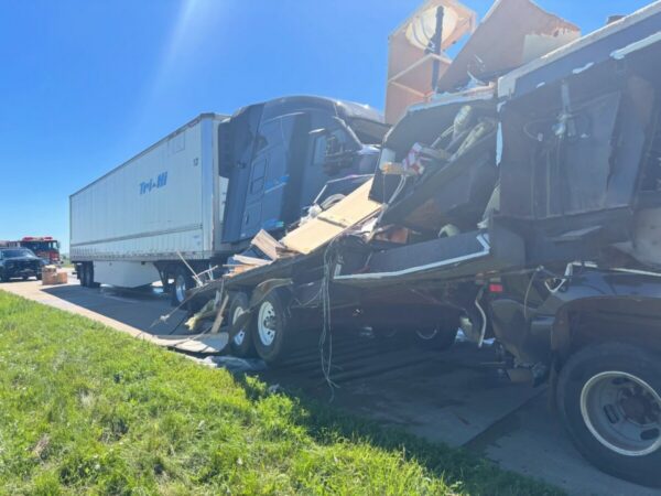 NDHP image of rear-end crash on I-94