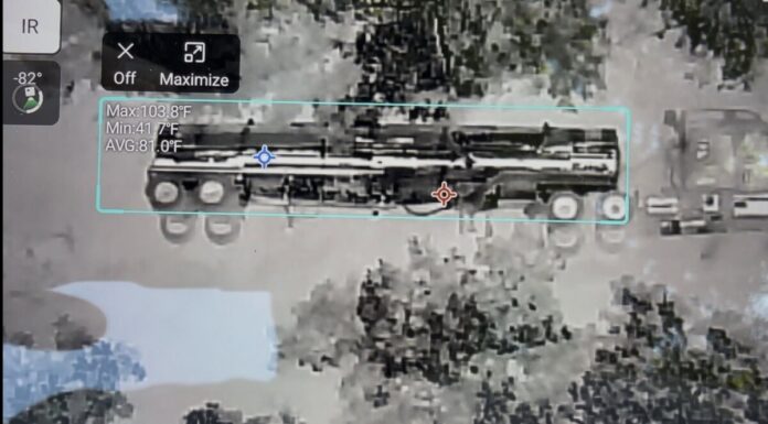 GFPD GFPD shared drone image of overturned truck.